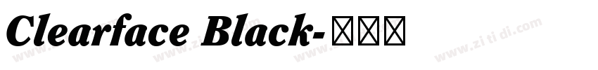 Clearface Black字体转换